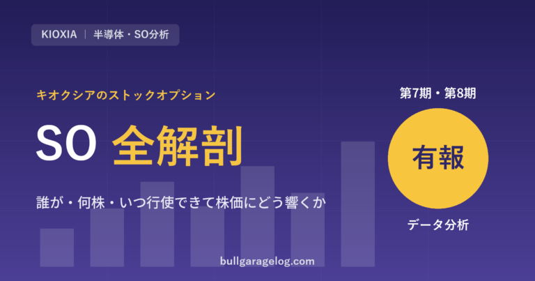 キオクシアのストックオプション全解剖｜誰が何株持ち、いつ行使できて、株価にどう影響するか【有報データ分析】