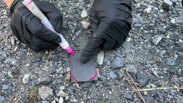 サイドスタンドカット位置マーキング