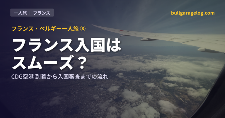フランス入国はスムーズ？CDG空港到着の流れ｜フランス・ベルギー一人旅③