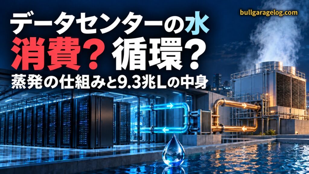 データセンターの水は「消費」？「循環」？蒸発の仕組みと9.3兆Lの中身